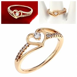 Goldring 18,60 mm. vergoldete Verlobung Xuping