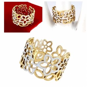 Ring 18,30 mm, goldener Edelstahl