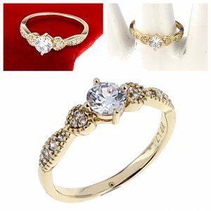 Goldring 18,60 mm. vergoldete Verlobung Xuping