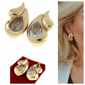 goldene Ohrringe aus Edelstahl