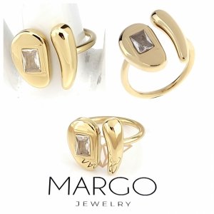 Ring 18,30 mm, goldener Edelstahl