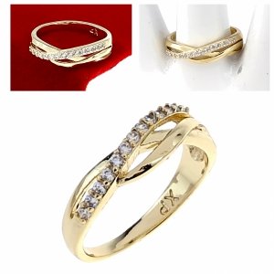 Goldring 18,60 mm. vergoldete Verlobung Xuping 
