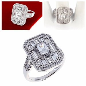 Goldring 18,60 mm. vergoldete Verlobung Xuping