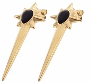 goldene Ohrringe aus Edelstahl