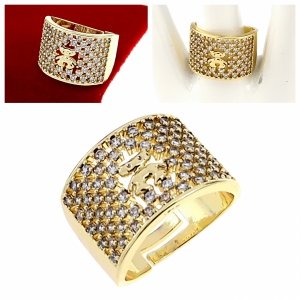 Goldring 17,00 mm. vergoldete Verlobung Xuping
