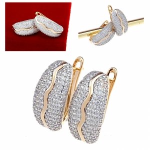 exklusive swarovski vergoldete ohrringe