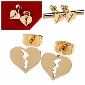 goldene Ohrringe aus Edelstahl