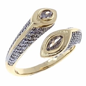 Goldring 17,00 mm. vergoldete Verlobung Xuping