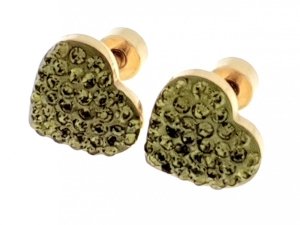 goldene Ohrringe aus Edelstahl