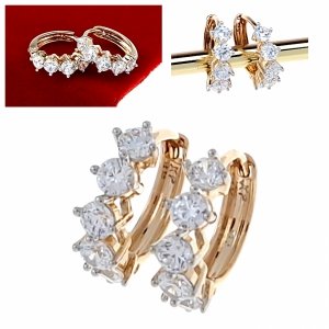 exklusive swarovski vergoldete ohrringe