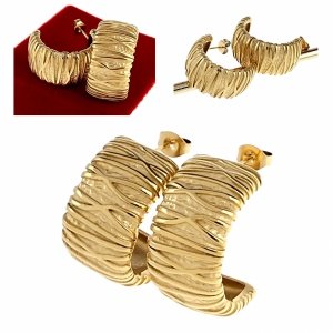 goldene Ohrringe aus Edelstahl
