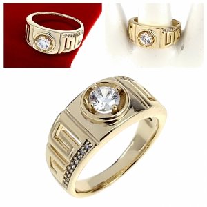 Goldring 18,60 mm. vergoldete Verlobung Xuping