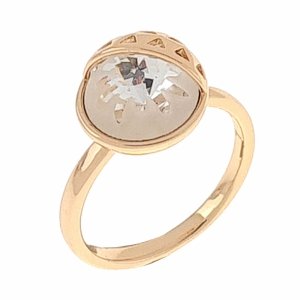 Goldring 17,00 mm. vergoldete Verlobung Xuping
