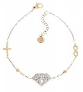 ARMBAND GOLD CELEBRITY EDELSTAHL