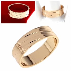 Goldring 18,60 mm. vergoldete Verlobung Xuping