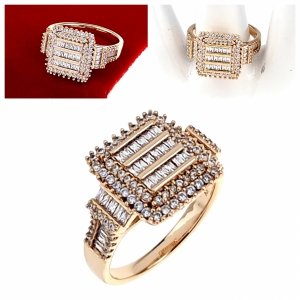 Goldring 18,60 mm. vergoldete Verlobung Xuping 