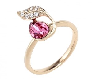 Goldring 18,00 mm. vergoldete Verlobung Xuping