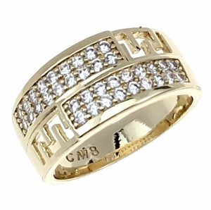 Goldring 18,60 mm. vergoldete Verlobung Xuping