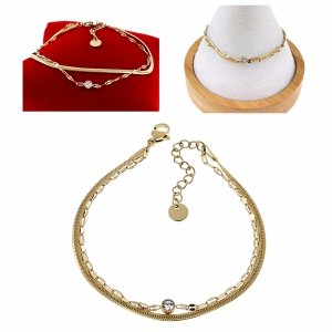 ARMBAND GOLD CELEBRITY EDELSTAHL