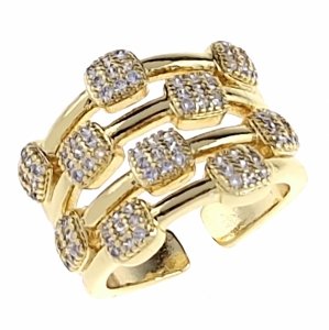 Goldring 17,00 mm. vergoldete Verlobung Xuping