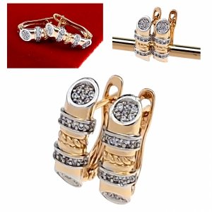 exklusive swarovski vergoldete ohrringe 