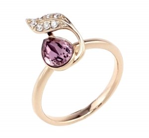 Goldring 18,00 mm. vergoldete Verlobung Xuping