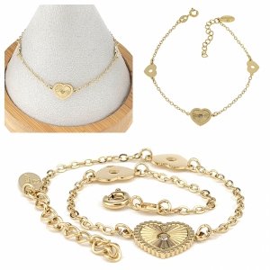 BRACELET GOLD CELEBRITY STAINLESS STEEL