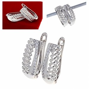 gold plated earrings with exclusive cubic zirconia