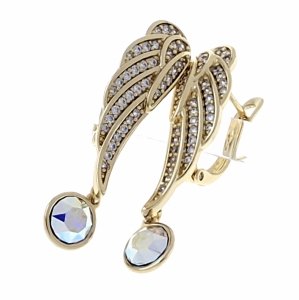 gold plated earrings with exclusive cubic zirconia