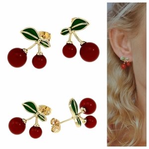 gold earrings made of stainless steel