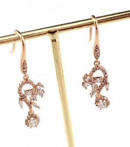 gold plated earrings with exclusive cubic zirconia