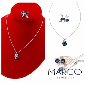 swarovski gold-plated necklace 18k white gold