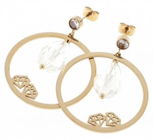 gold earrings made of stainless steel