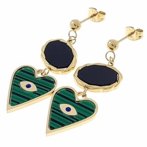 gold earrings made of stainless steel