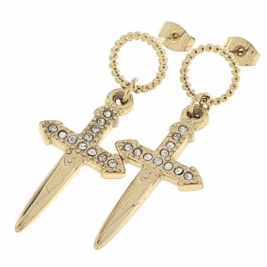 gold earrings made of stainless steel