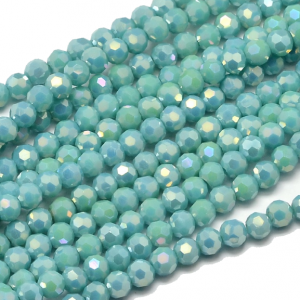 Glass beads faceted strands