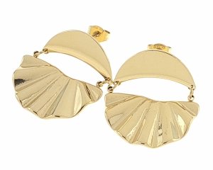 gold earrings made of stainless steel