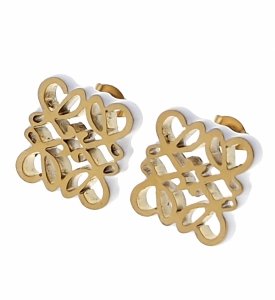 gold earrings made of stainless steel