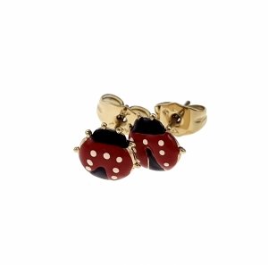 gold earrings made of stainless steel