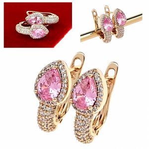 exclusive swarovski gold-plated earrings