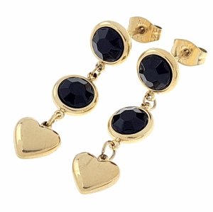 gold earrings made of stainless steel