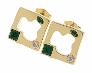 gold earrings made of stainless steel