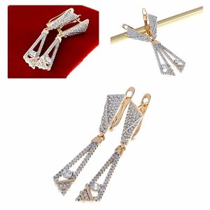 exclusive swarovski gold-plated earrings