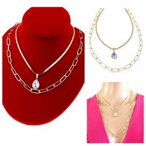 GOLD CHAIN NECKLACE celebrity STAINLESS STEEL