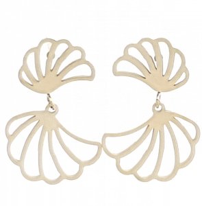 gold earrings made of stainless steel