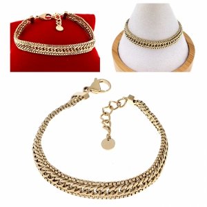 BRACELET GOLD CELEBRITY STAINLESS STEEL