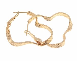 gold plated earrings with exclusive cubic zirconia
