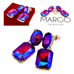 gold plated earrings with exclusive cubic zirconia