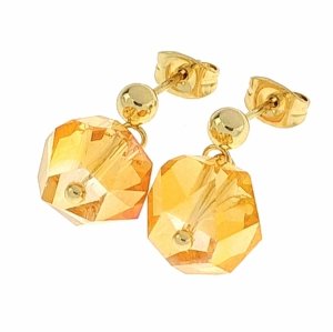 gold earrings made of stainless steel