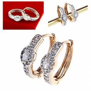 exclusive swarovski gold-plated earrings